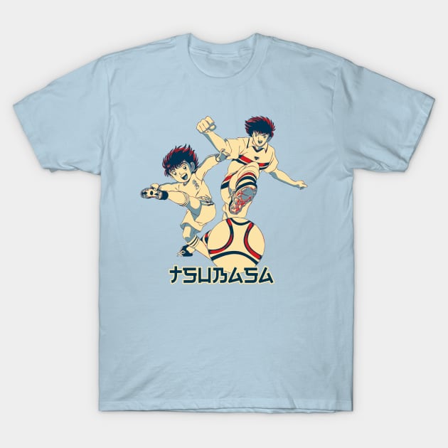 Captain Tsubasa Popart T-Shirt by masnono